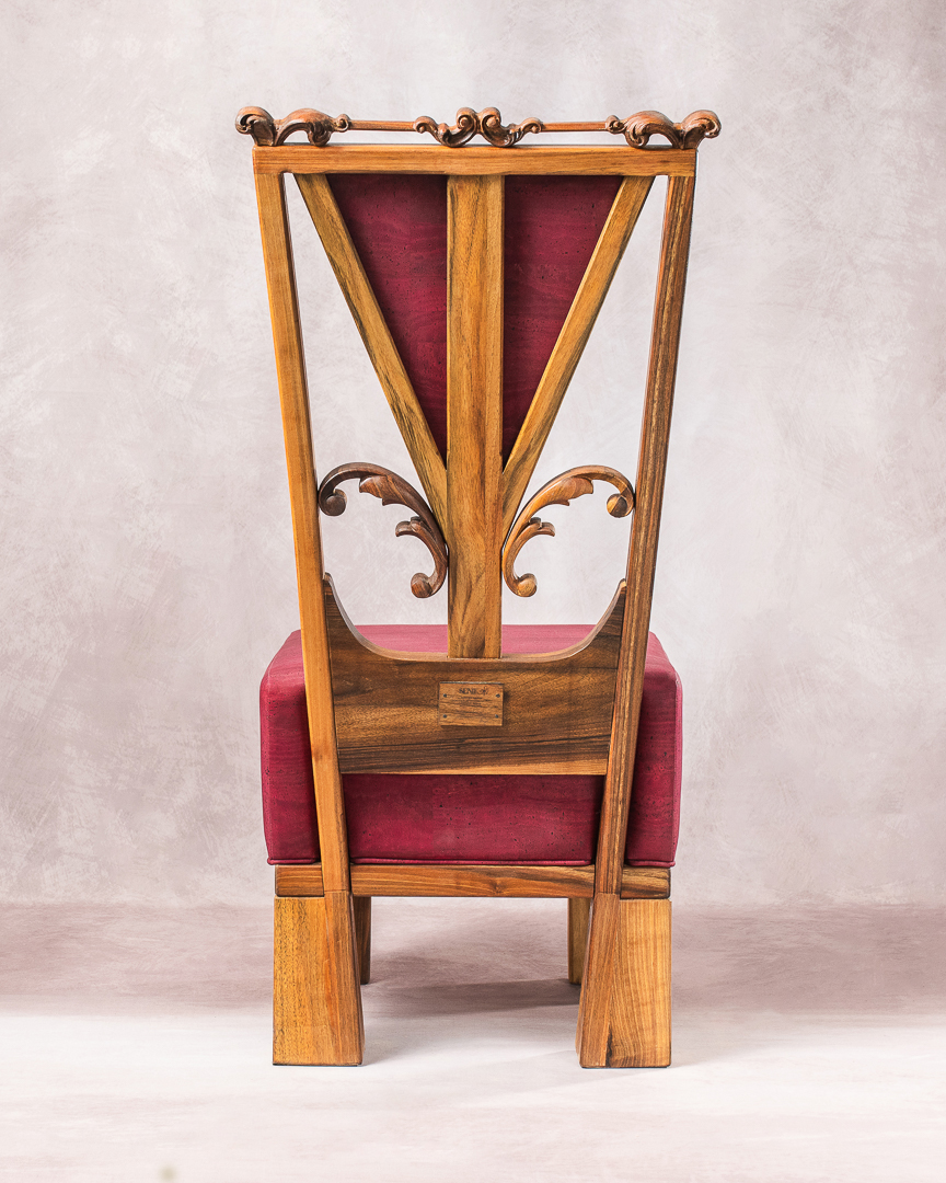 Isadora — High Chair oblazinjen leseni stol - slika 5