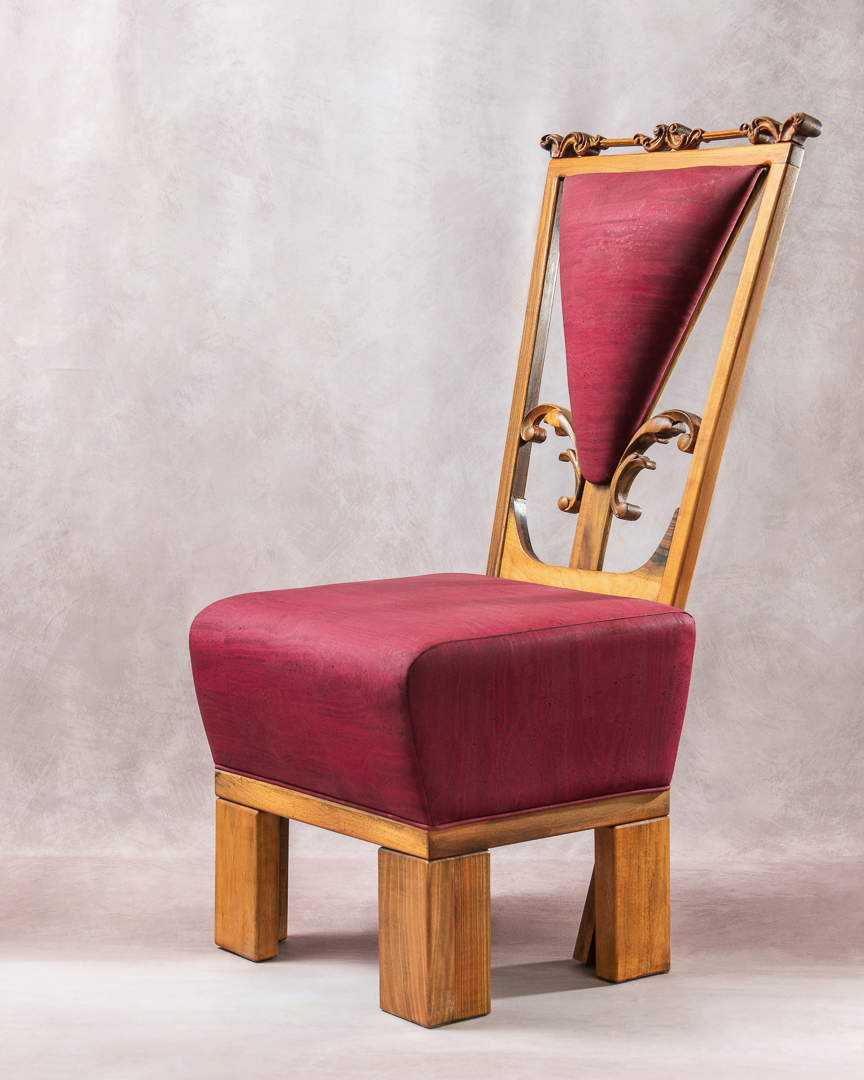Isadora — High Chair oblazinjen leseni stol - slika 3