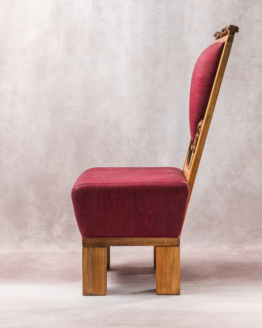 Isadora — High Chair oblazinjen leseni stol - slika 4